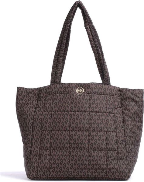 michael kors lilah bag|Lilah Large Logo Quilted Recycled Polyester Tote Bag .